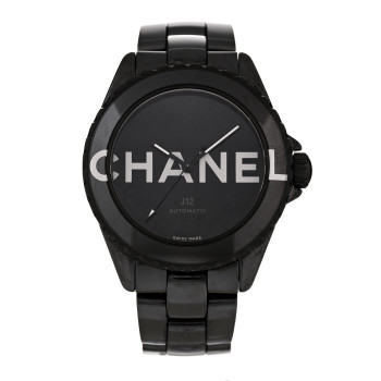 CHANEL Stainless Steel Ceramic 38mm J12 Wanted de Chanel Automatic Watch Black
