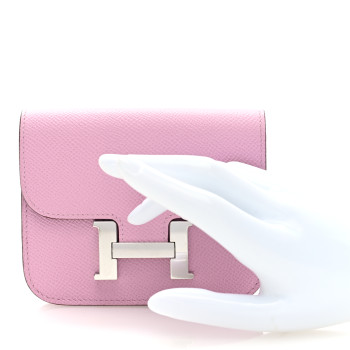 HERMES Epsom Constance Slim Wallet Mauve Sylvestre