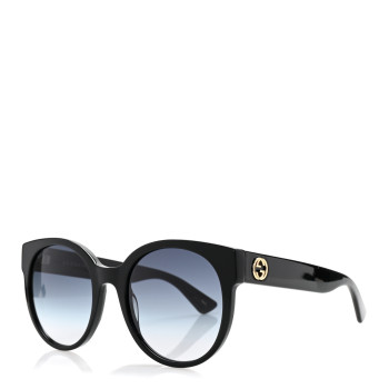 GUCCI Acetate Round Sunglasses GG0035SN Black