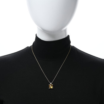 DAVID YURMAN 18K Yellow Gold Diamond Citrine 11mm Chatelaine Pendant Necklace
