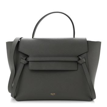 CELINE Grained Calfskin Mini Belt Bag Grey