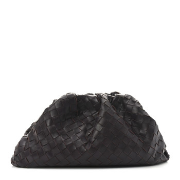 BOTTEGA VENETA Nappa Maxi Intrecciato The Pouch Oversized Clutch Grape
