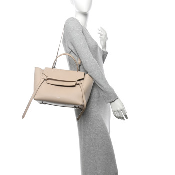CELINE Grained Calfskin Mini Belt Bag Light Taupe