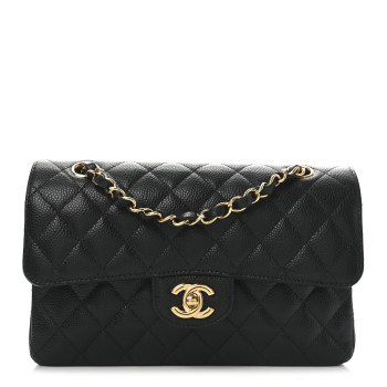 CHANEL Caviar Quilted Small Double Flap Black