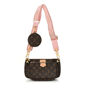 LOUIS VUITTON Monogram Multi Pochette Accessories Rose Clair