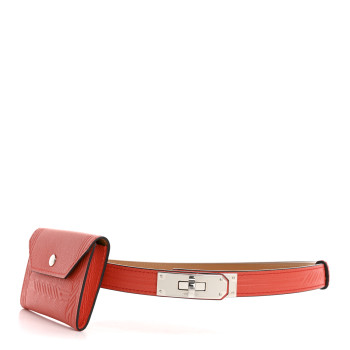 HERMES Epsom Quadrige Kelly Pocket 18 Belt Capucine