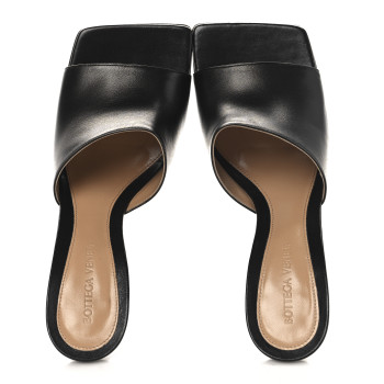 BOTTEGA VENETA Lambskin Stretch Lounge Kid Mule Sandals 38.5 Black