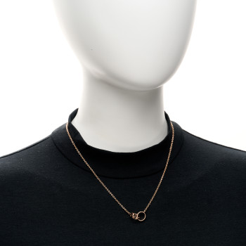 CARTIER 18K Pink Gold Interlocking LOVE Necklace