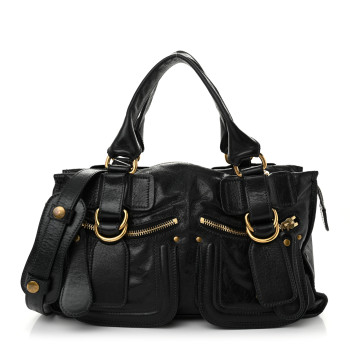 CHLOE Calfskin Large Bay Tote Black
