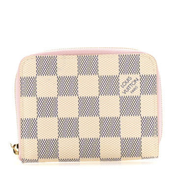 LOUIS VUITTON Damier Azur Zippy Coin Purse Rose Ballerine