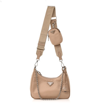 PRADA Re-Nylon Saffiano Re-Edition 2005 Shoulder Bag Cammeo
