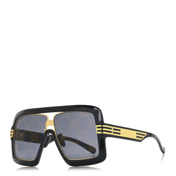 GUCCI Acetate Shield GG0900S Sunglasses Black