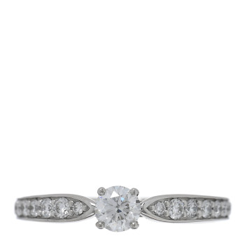 TIFFANY Platinum Diamond .21ct Round Brilliant Harmony Engagement Ring 48 4.5