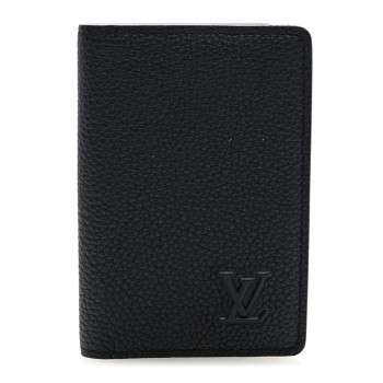 LOUIS VUITTON Millesime Calfskin Monogram Pocket Organizer Black