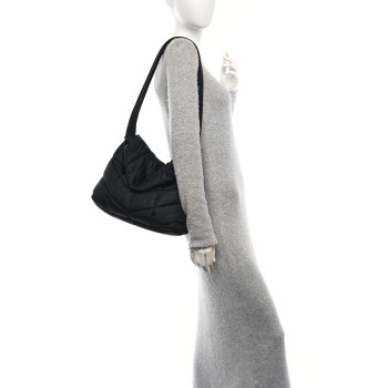 SAINT LAURENT Econyl Nylon Lou Puffer Messenger Black
