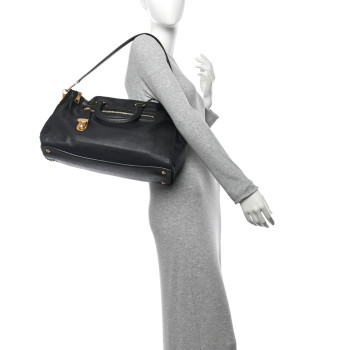 PRADA Saffiano Tessuto Nylon Satchel Black