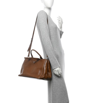 PRADA Soft Calfskin Tote Cannella