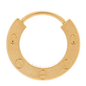 CARTIER 18K Yellow Gold Single LOVE Hoop Earring