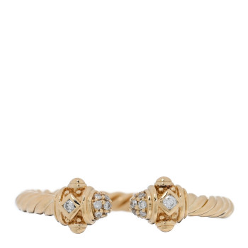 DAVID YURMAN 18K Yellow Gold Diamond Renaissance Ring 50 5.5