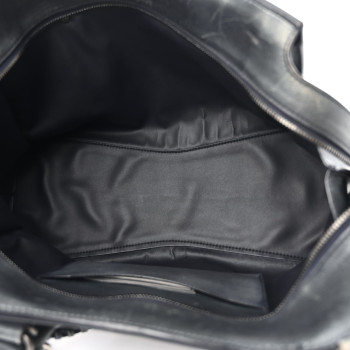 BALENCIAGA Used Calfskin Silver Hardware Neo Classic City Navy