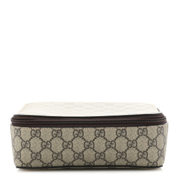 GUCCI GG Supreme Monogram Medium Packing Cube Beige Ebony New Acero