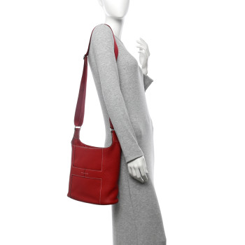 HERMES Taurillon Clemence Sac Good News PM Rouge Casaque