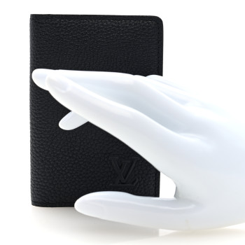 LOUIS VUITTON Millesime Calfskin Monogram Pocket Organizer Black