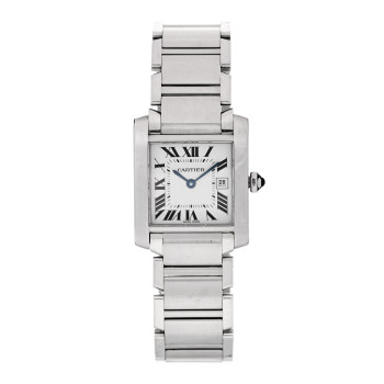 CARTIER Stainless Steel 25mm Tank Francaise Quartz Watch