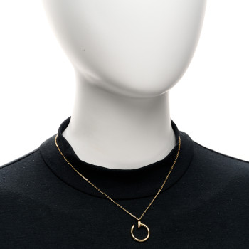 CARTIER 18K Yellow Gold Diamond Juste Un Clou Pendant Necklace