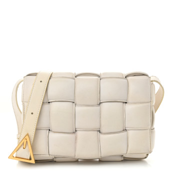 BOTTEGA VENETA Nappa Maxi Intreccio Padded Cassette Crossbody Bag Chalk