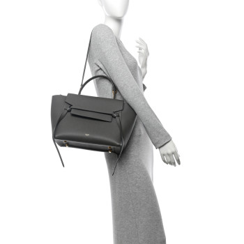 CELINE Grained Calfskin Mini Belt Bag Grey