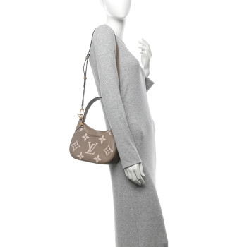LOUIS VUITTON Empreinte Monogram Giant Bagatelle NM Tourterelle Creme