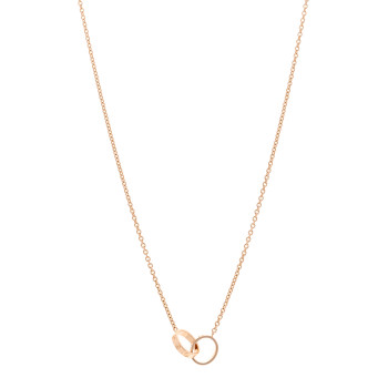 CARTIER 18K Pink Gold Interlocking LOVE Necklace