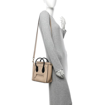 CELINE Smooth Calfskin Nano Luggage Powder Black