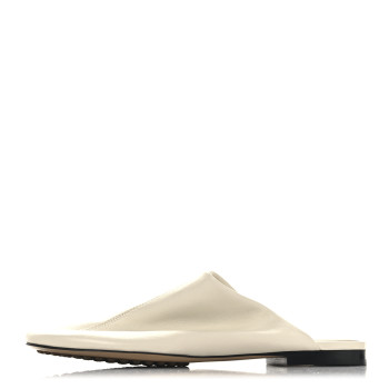 BOTTEGA VENETA Nappa Dot Sock Mules 37 White