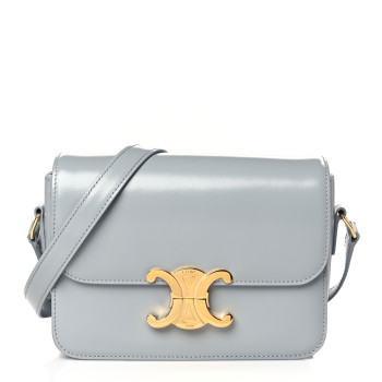 CELINE Shiny Calfskin Teen Triomphe Pearl Blue