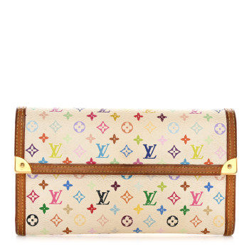 LOUIS VUITTON Monogram Multicolor Porte Tresor International Wallet White