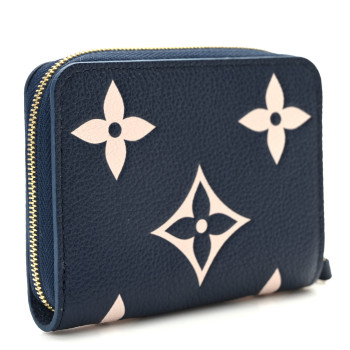 LOUIS VUITTON Empreinte Monogram Giant Zippy Coin Purse Navy
