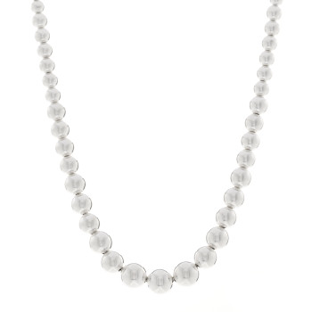 TIFFANY Sterling Silver HardWear Graduated Ball Necklace