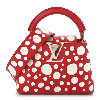 LOUIS VUITTON LV X YK Taurillon Capucines Mini Red White