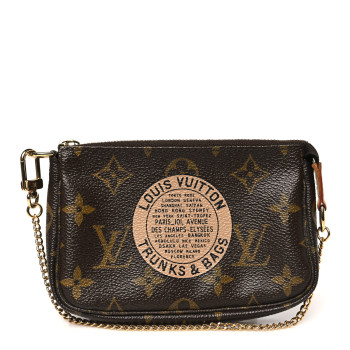 LOUIS VUITTON Monogram Complice Trunks and Bags Mini Pochette Accessories Beige