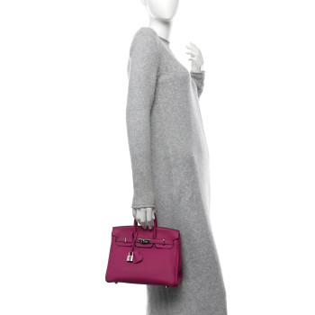 HERMES Togo Birkin 25 Rose Pourpre