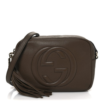 GUCCI Cellarius Calfskin Small Soho Disco Bag Acero