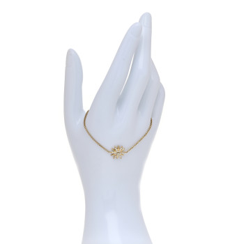DAVID YURMAN 18K Yellow Gold Diamond Starburst Station Chain Bracelet