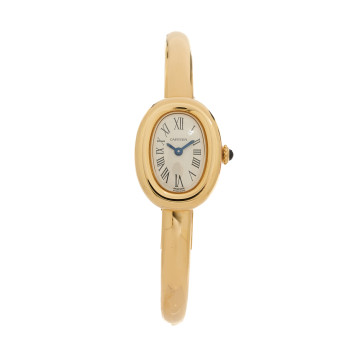CARTIER 18K Yellow Gold 19mm Baignoire Quartz Watch