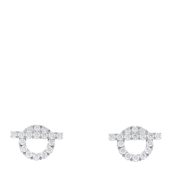 HERMES 18K White Gold Diamond Finesse Earrings