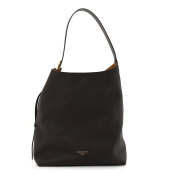 LOUIS VUITTON Grained Calfskin Low Key Hobo MM Ebene