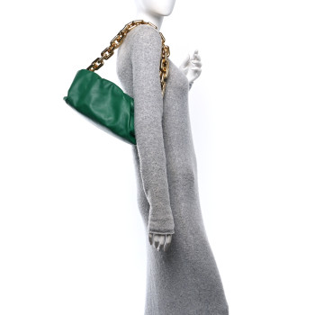 BOTTEGA VENETA Calfskin The Pouch Chain Mallard