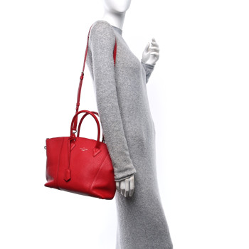 LOUIS VUITTON Veau Cachemire Soft Lockit PM Framboise