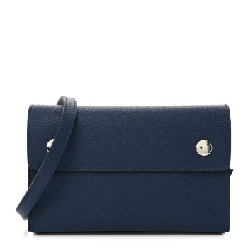 HERMES Epsom Hermesnap Wallet Bleu Navy